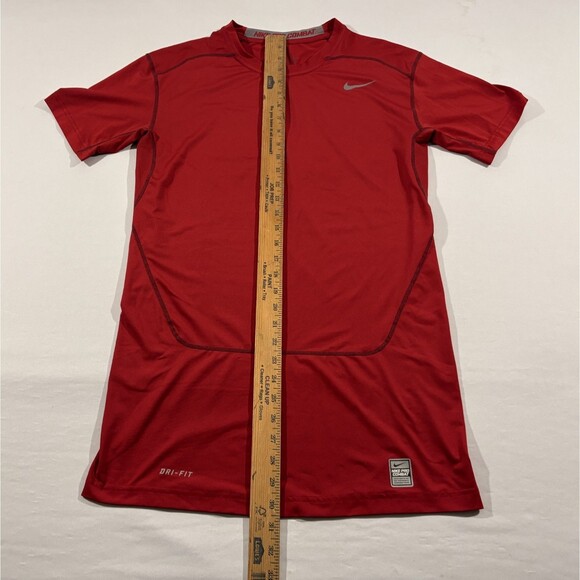 Nike Shirt Mens Red Pro Combat Dri-FIT Compression Athletic Gym Training Sz 2XL - Picture 5 of 10